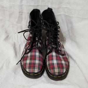 RARE Plaid Dr. Martens Boots Size 6